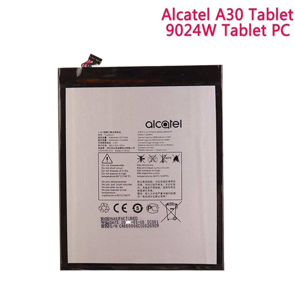 Alcatel A30 Tablet Pil Batarya 8082 9024W Tlp040J1