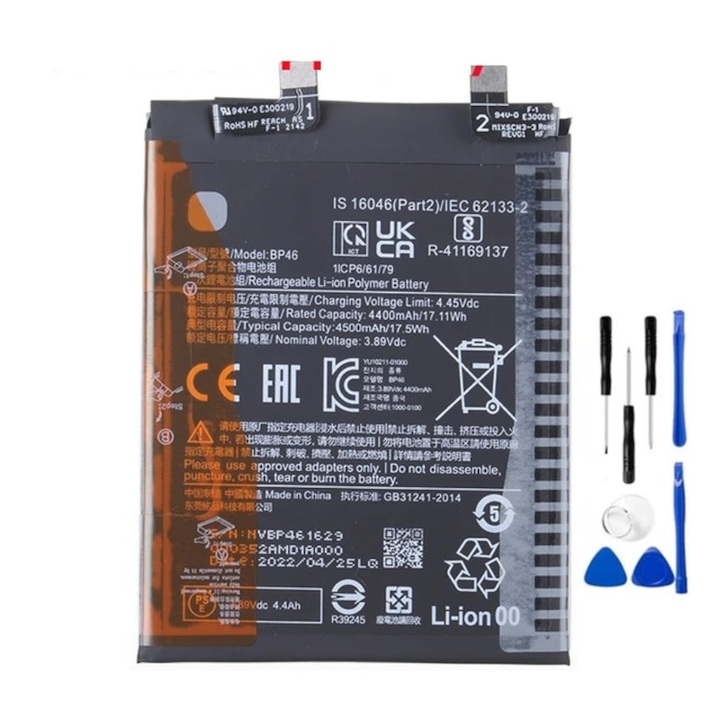 Xioami Mi 12x Pil Batarya Bp46 +tamir Set