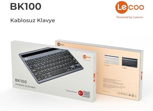 Lenovo Çoklu Cihaz Uyumlu Şarj Edilebilir Akıllı Tablet Tutucu Kart Yuvası Ultra İnce Klavye