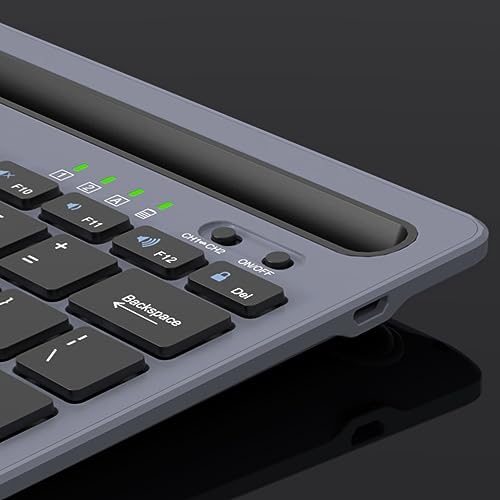 Lenovo Çoklu Cihaz Uyumlu Şarj Edilebilir Akıllı Tablet Tutucu Kart Yuvası Ultra İnce Klavye