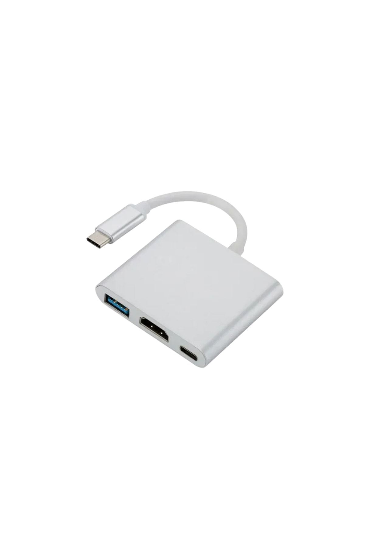 3 In 1 Type-c To Hdmı Usb 3.0 Çevirici Dönüştürücü Adaptör 4k